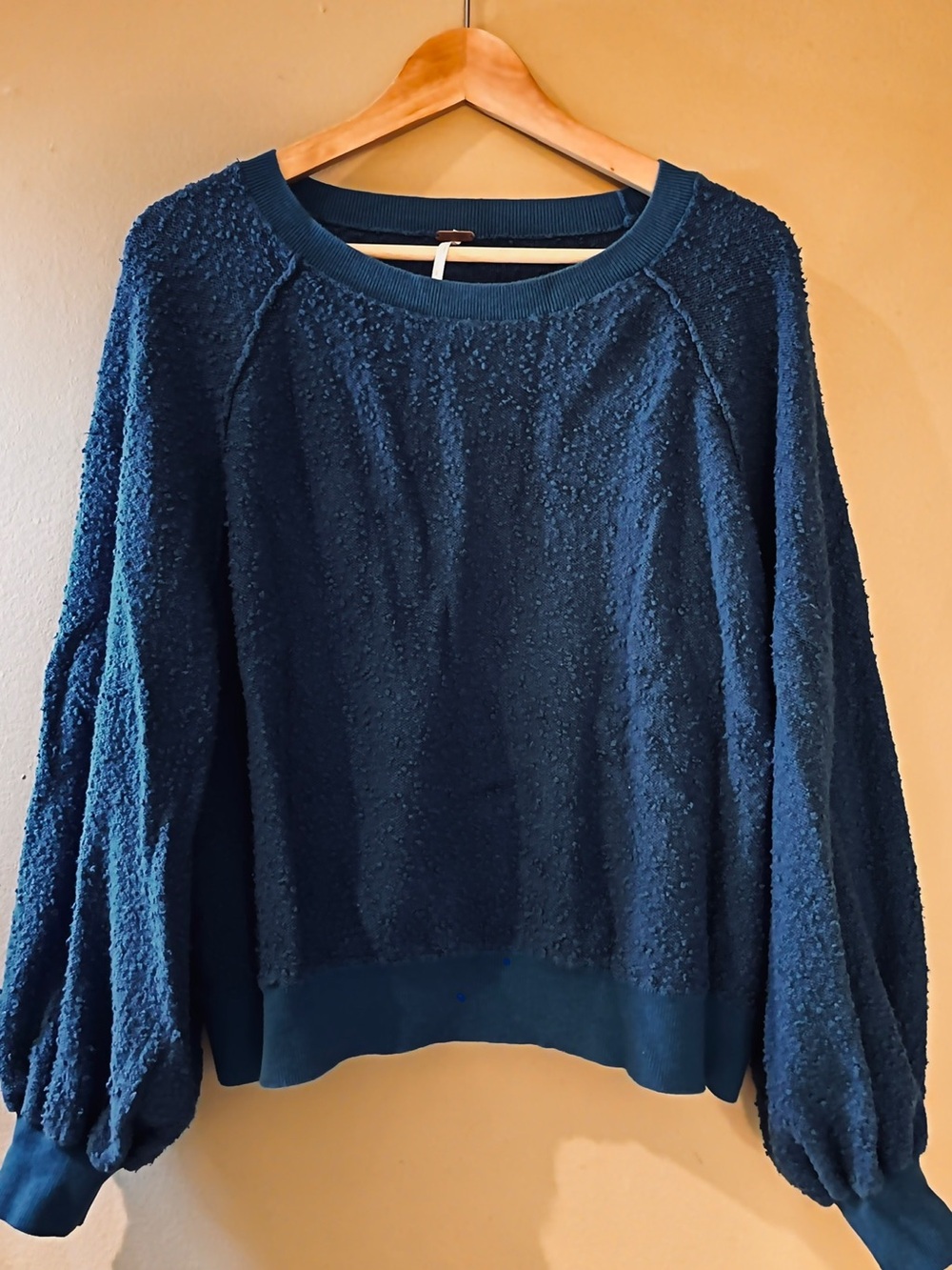 Free People Oversized Nubby Crew Sweatshirt